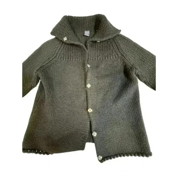 GAP Black Knit Cardigan Wool Blend Snap Closure Sweater Fit is A Size Small - Picture 13 of 16